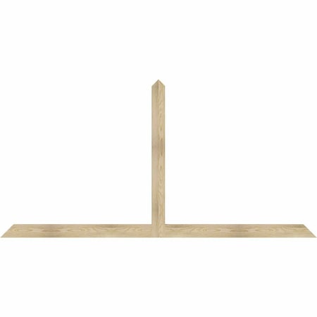 Ekena Millwork Portland Rough Sawn Timber Gable Bracket, Douglas Fir, 96"W x 48"H x 2"D x 4"F, 12/12 Pitch GBW096X48X0204POR00RDF